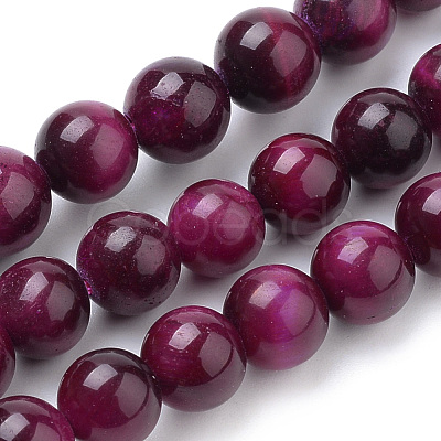 Natural Tiger Eye Beads Strands G-S259-03D-8mm-1