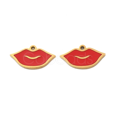 Ion Plating(IP) 304 Stainless Steel Enamel Charms X-STAS-M102-60G-1