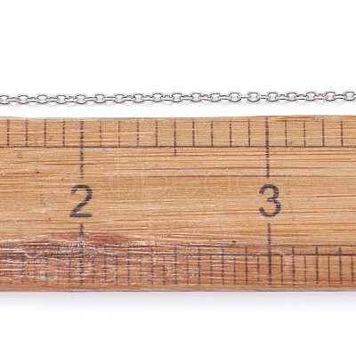 Non-Tarnish 3.28 Feet 304 Stainless Steel Cable Chains X-CHS-F006-02B-P-1