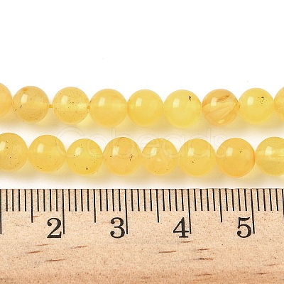 Natural Amber Beads Strands G-L095-B01-6mm-01-1