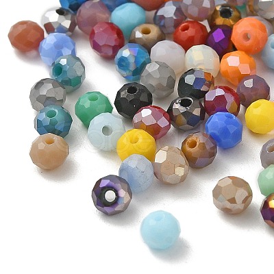 Electroplate Glass Beads GLAA-D020-01I-1