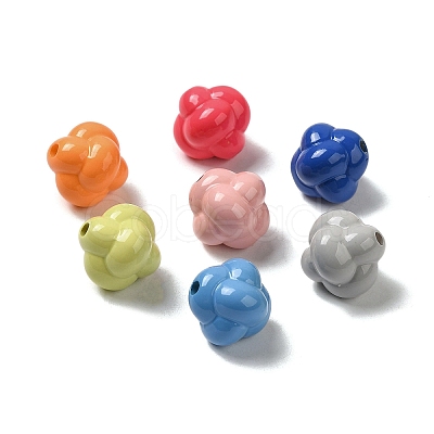 Opaque Baking Paint Acrylic Beads MACR-G064-03-1