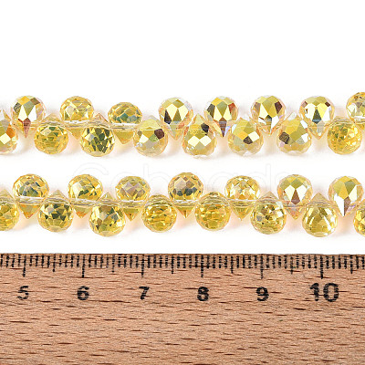 Transparent Electroplate Glass Beads Strands EGLA-F152A-FR01-01-1