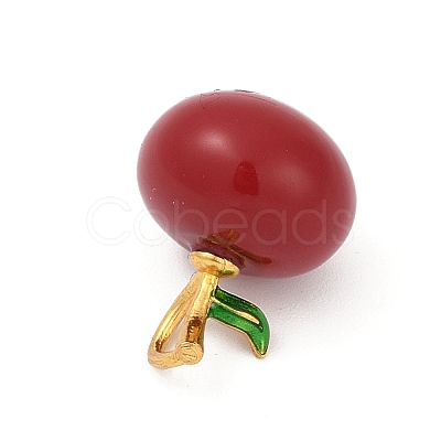 Enamel Plastic Pendants KK-G526-21G-04-1