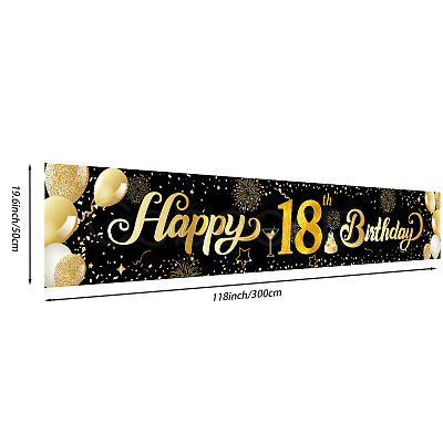 Polyester Hanging Banners Children Birthday AJEW-WH0190-026-1