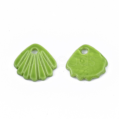 Spray Paint Freshwater Shell Charms SHEL-S276-17B-1