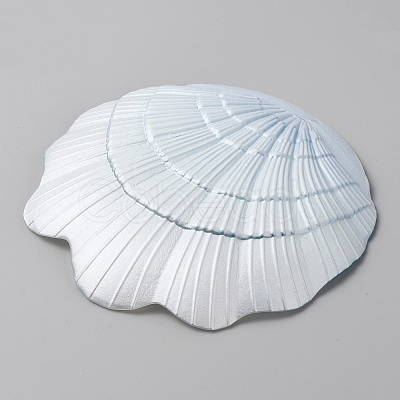 Shell Shape Glass Jewelry Plate AJEW-WH0513-01B-1