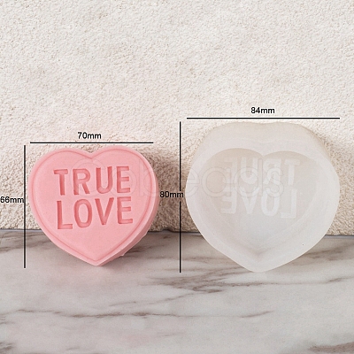 DIY Silicone Heart with Word Soap Molds PW-WG13454-03-1