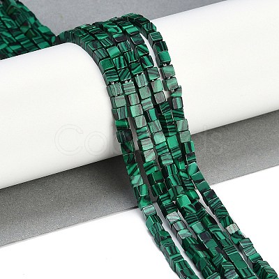 Synthetic Malachite Beads Strands G-B129-A09-01-1