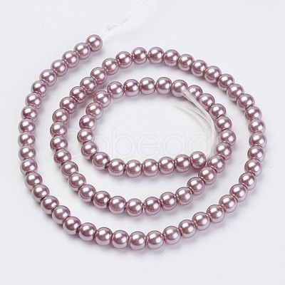 Eco-Friendly Glass Pearl Beads Strands HY-A008-10mm-RB085-1