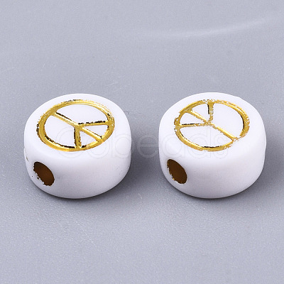Opaque Acrylic Beads PACR-N006-003B-1