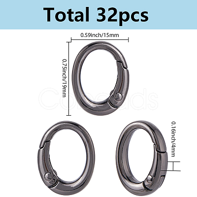 32Pcs Alloy Spring Gate Clasps FIND-SC0014-97C-1
