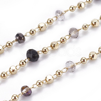 Handmade Glass Beaded Chains CHC-K007-G04-G-1