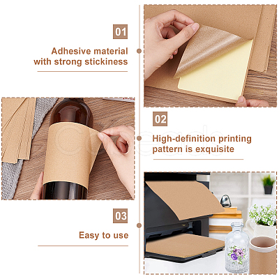 kraft paper Adhesive Stickers STIC-WH0304-005C-1