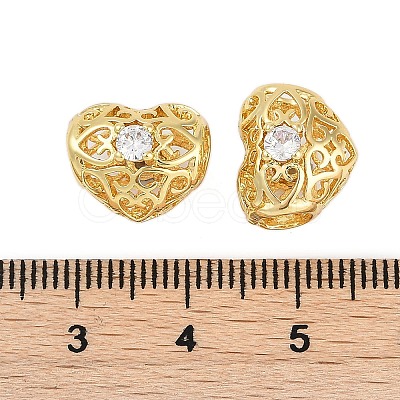 Rack Plating Brass Micro Pave Cubic Zirconia Pendants KK-R166-10G-1