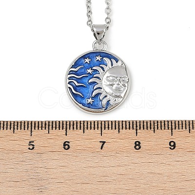 Brass with Enamel Pendant Necklaces LS-NJEW-Z088-04P-1