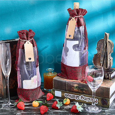 Jute Cloth Wine Bottle Storage Pouches ABAG-WH20018-15A-1