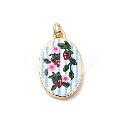 Printed Brass Pendants KK-H253-05C-G-1