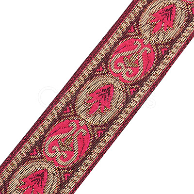 Ethnic Style Embroidery Polyester Ribbons SK-TAC0001-01-1