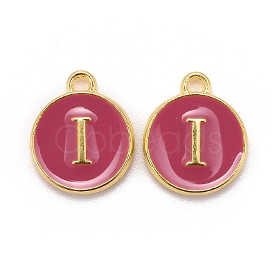 Golden Plated Alloy Enamel Charms ENAM-S118-08I-1