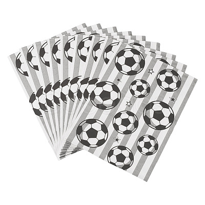 15Pcs Football Print Paper Cady Bags ABAG-TA0002-33B-1