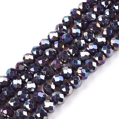 Electroplate Glass Beads Strands LS-EGLA-A044-P4mm-B11-1