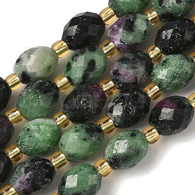 Natural Ruby in Zoisite Beads Strands G-F809-A49-01-1