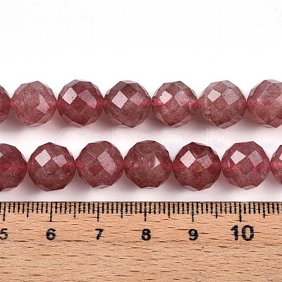 Natural Strawberry Quartz Beads Strands G-S345-10mm-21-1