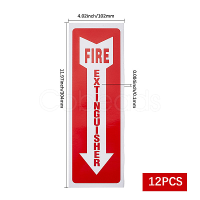 Waterproof Fire Extinguisher Sign Stickers DIY-WH20049-20-1