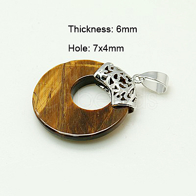 Tiger Eye Pendants G-C071-1-1