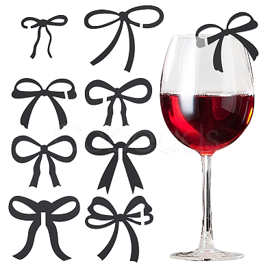 32Pcs 8 Styles Opaque Acrylic Wine Glass Cabochon OACR-SC0002-82A-1