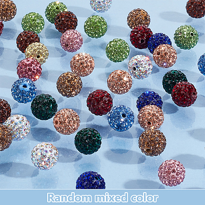 PandaHall Elite 60Pcs Polymer Clay Rhinestone Beads RB-PH0001-26-1