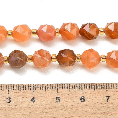 Natural Red Botswana Agate Beads Strands GG-CBA3921-B12-8mm-1