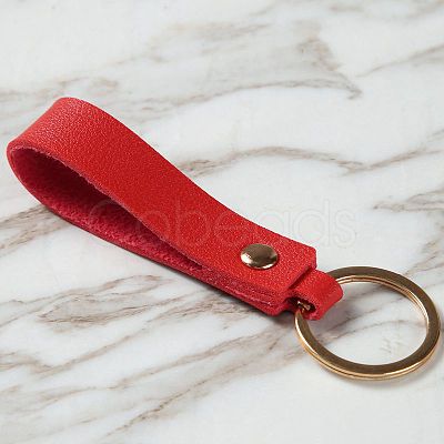 PU Leather Keychain with Iron Belt Loop Clip for Keys PW23021326157-1