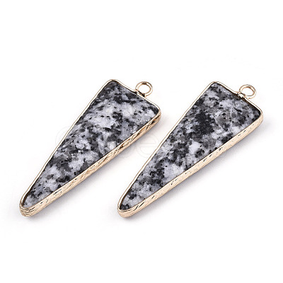 Natural Sesame Jasper Pointed Pendants G-N326-56B-1