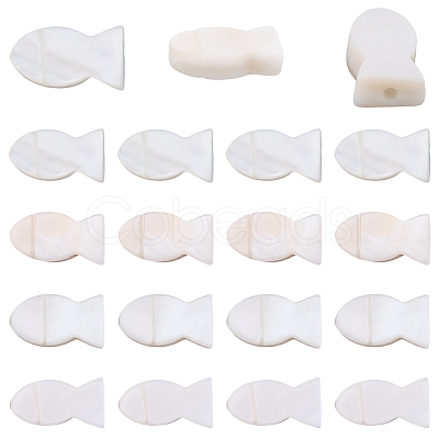 50Pcs Natural Freshwater Shell Beads SHEL-SC0002-03-1