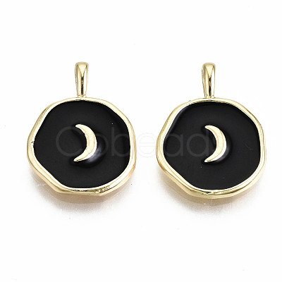 Brass Enamel Pendants KK-S356-198B-NF-1