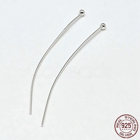 925 Sterling Silver Ball Head Pins STER-F018-03F-02-1