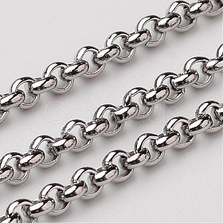 Tarnish Resistant 304 Stainless Steel Rolo Chains CHS-K001-99C-1