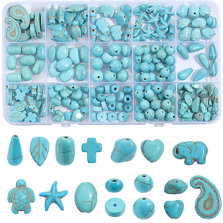 17 Styles Dyed Synthetic Turquoise Beads G-SC0003-46-1