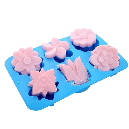 Flower DIY Silicone Soap Molds PW-WG44732-01-1