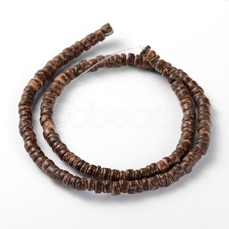 Natural Coconut Column Bead Strands COCB-O001-05-1