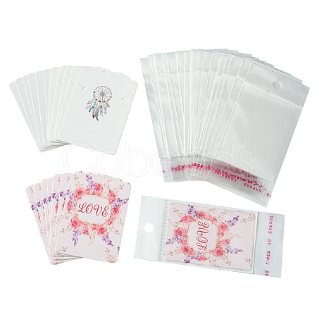 24Pcs 3 Colors Cardboard Necklace Display Cards CDIS-FS0001-07-1