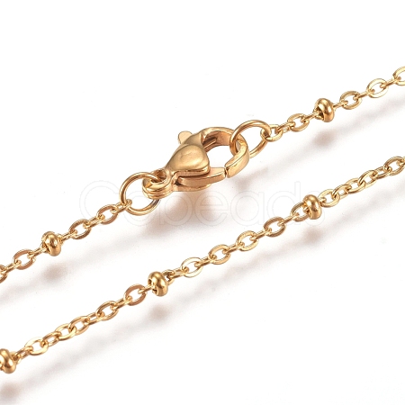 304 Stainless Steel Cable Chains/Satellite Chains Necklaces NJEW-L159-07B-G-1