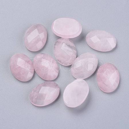 Natural Rose Quartz Cabochons X-G-G760-A08-1