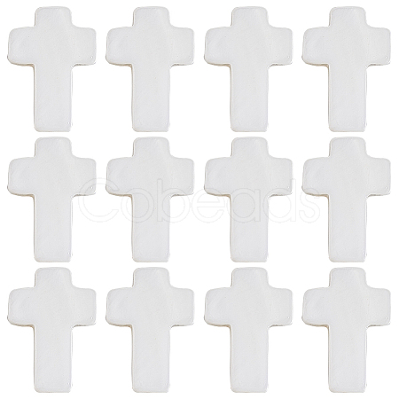 2 Strands Cross Natural Freshwater Shell Beads Strands SSHEL-SC0001-22-1