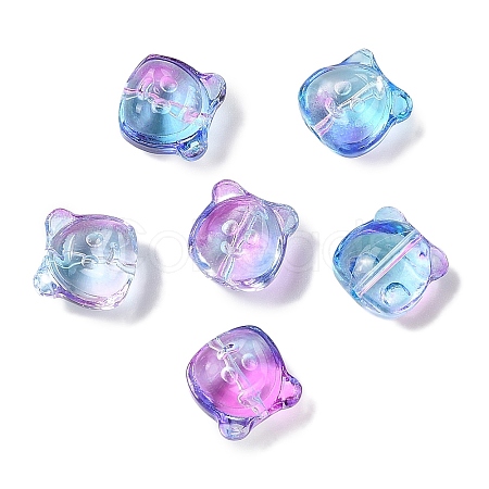 Transparent Spray Paint Glass Beads GLAA-Z011-01A-1