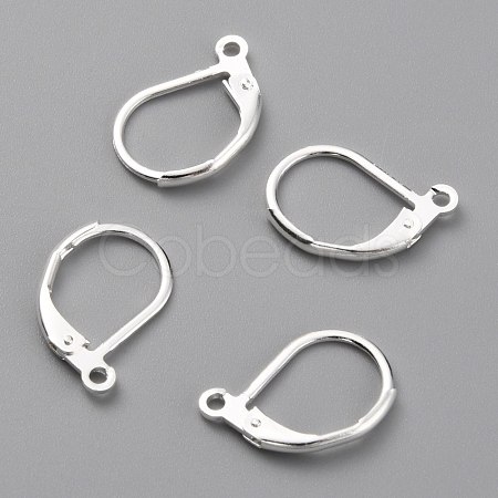 Brass Leverback Earring Findings KK-O131-09S-1