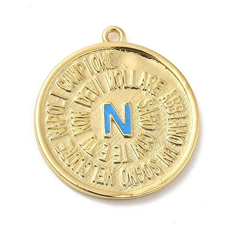 Rack Plating Brass Enamel Pendant KK-Q772-18G-1
