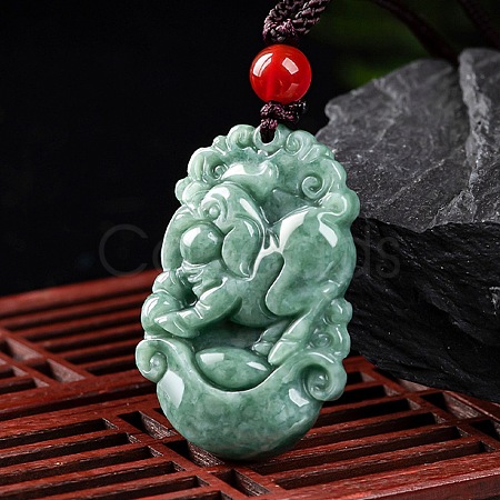 Natural Jadeite Pendant Necklaces G-H306-05-12-1